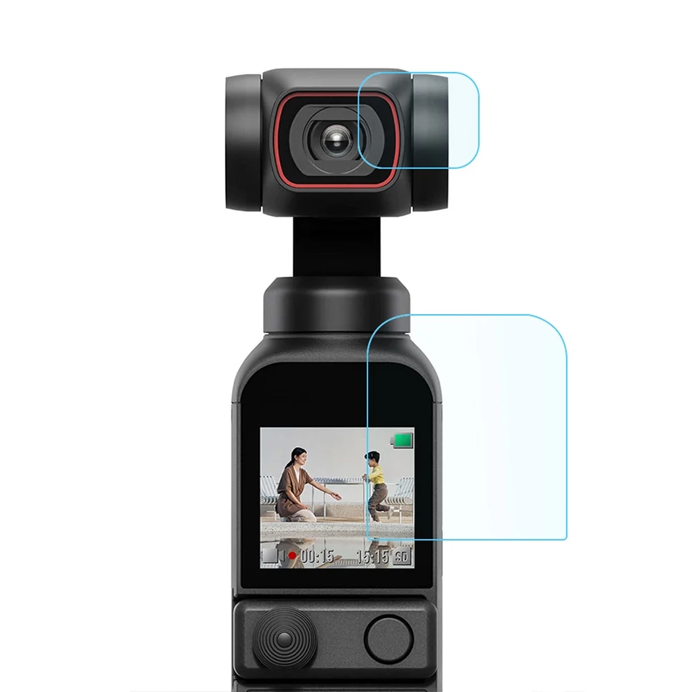 DJI Pocket 2 Screen Protector Accessories Lens Tempered Glass Protective Film Gimbal Cover for DJI Osmo Pocket 1/2 Action Camera
