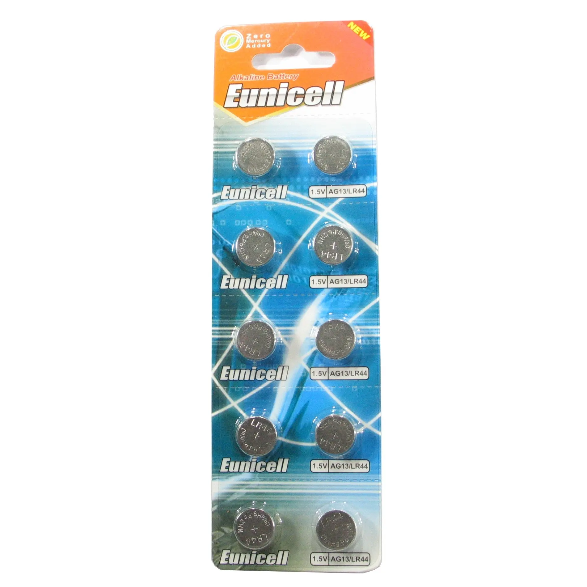 Euncell tracking set of 10 button batteries-top quality-AG13 LR44 L1154 A76 SR44 G13