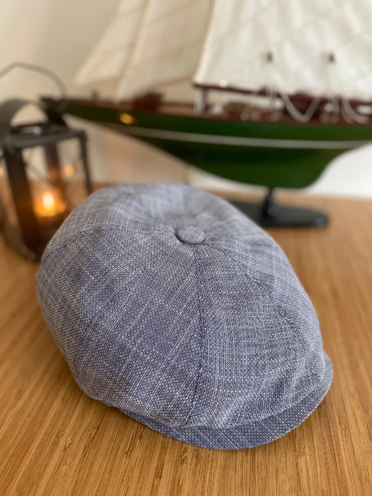 Cotton Newsboy Cap Men Summer Women Bakerboy Sky Blue Linen 8 Panels Breathable Flat Peaky Blinders Gatsby Hat Fathers Day Gift