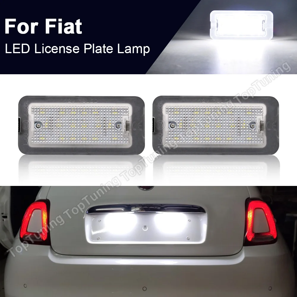 2 Stück fehlerfreie LED-Nummern schild leuchte für Fiat 2007/c Abarth 2014-2018 Canbus Targa 2020