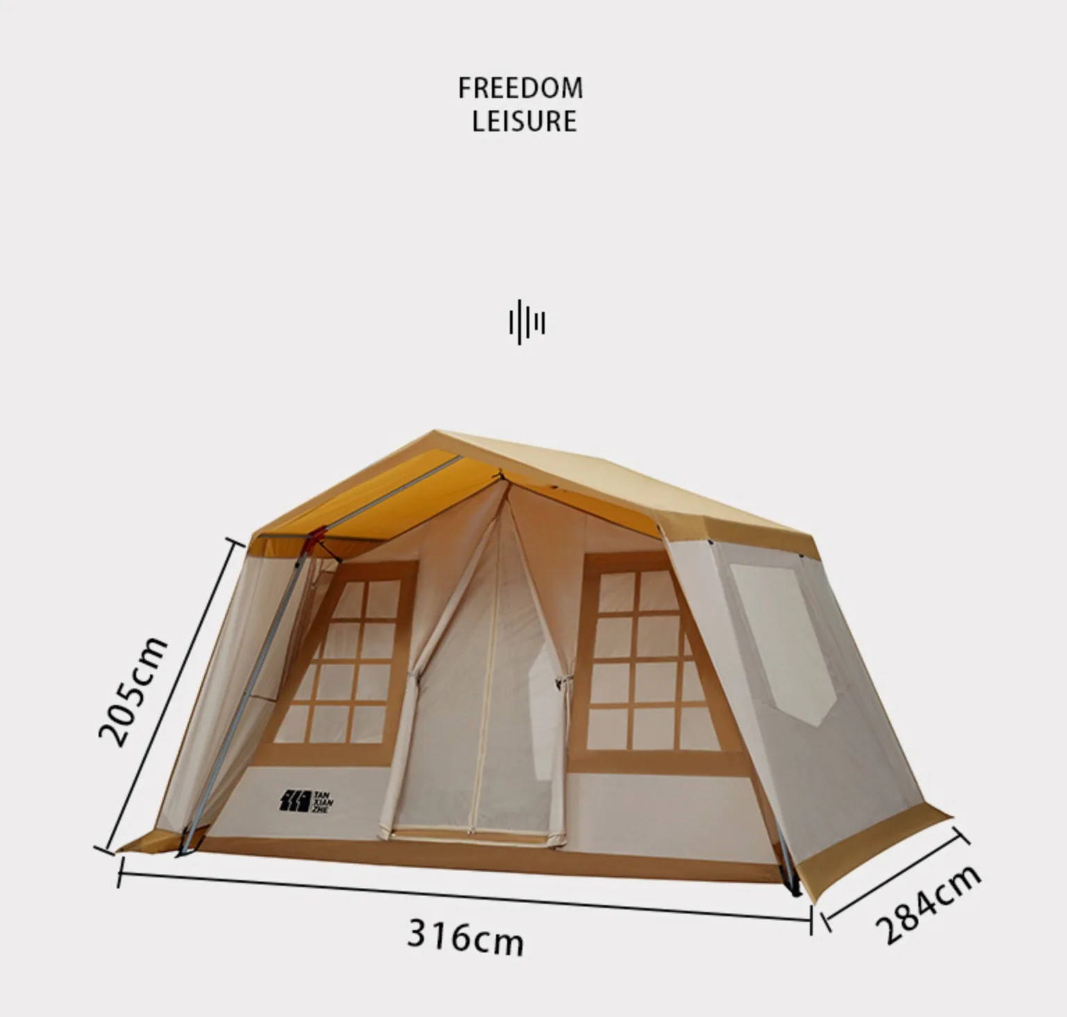 Explorers Outdoor Tent Camping Thickened Room Type Tent Sunscreen and Rainproof Villa Large Luxury Camping Tent