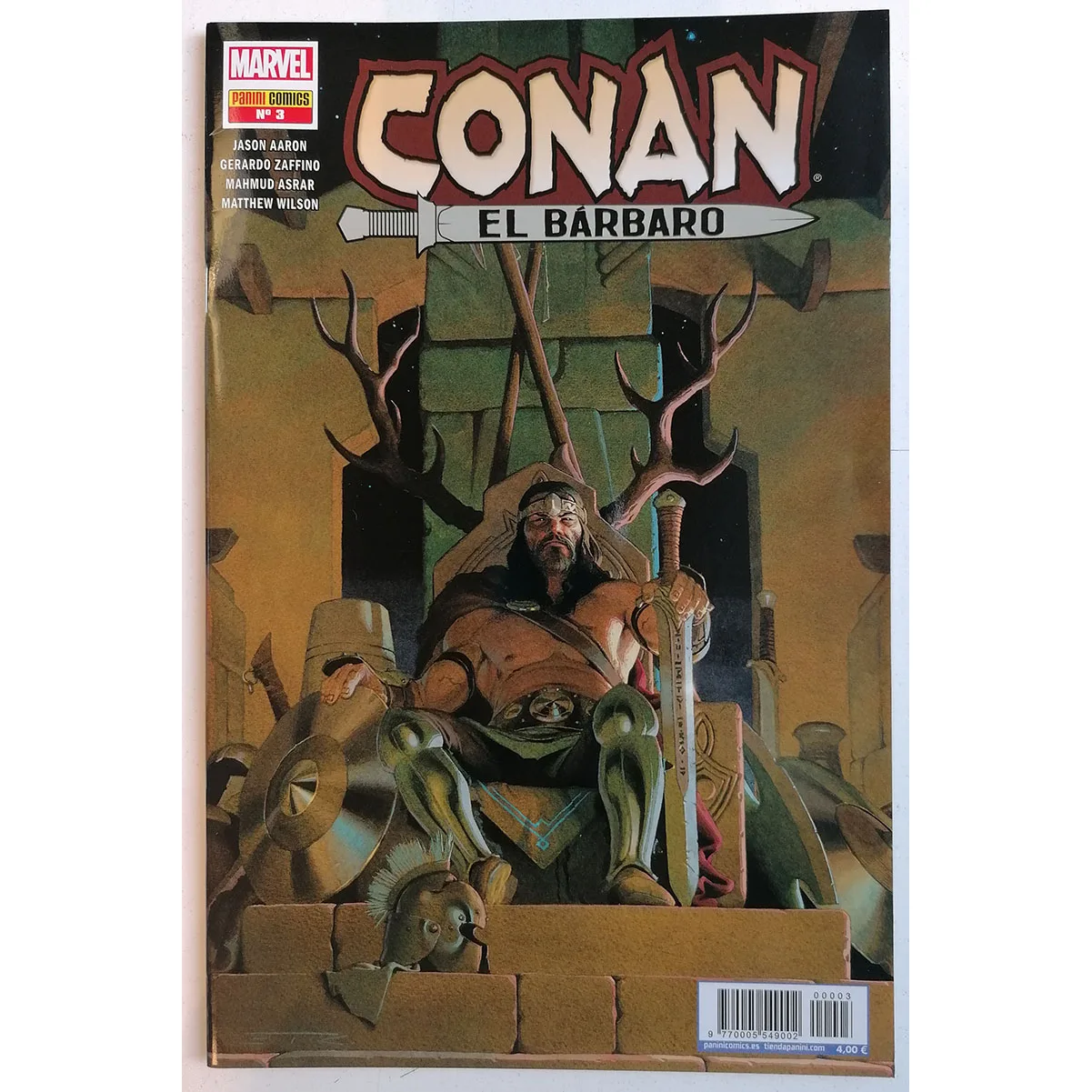 MARVEL, CONAN the Barbarian No. 3, ED. PANINI, year 2020, author JASON AARON, heroic FANTASIA, COMIC BOOK in Spanish, TEBEO