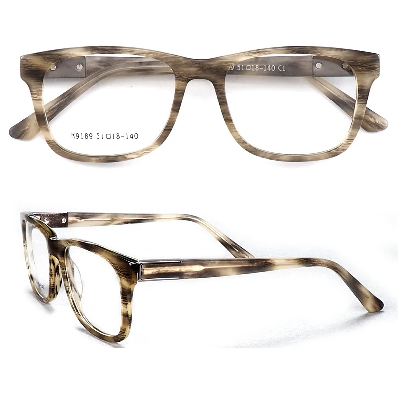 

Vintage Men Square Glasses Frames Women Optical Eyeglass Frames Prescription Rectangle Eyewear Brown Acetate Full Rim Spectacles