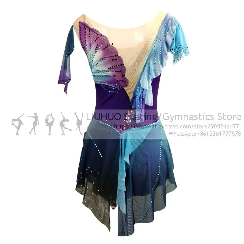 Girls Ice Skating Dress Women kids Competition Dance Dress Women Christmas Gifts CarnivalProfessional wear Figure Skating dress