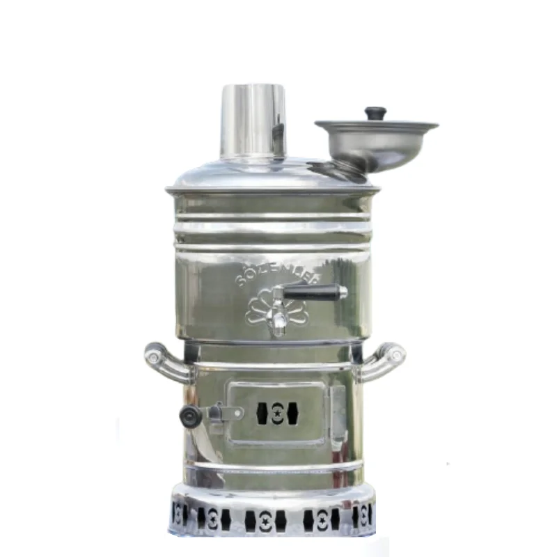 

Separable Wood samovar tea warmer Camping kettle Teapot warmer stove tea Picnic samovar wood coal stove camp steel samovar