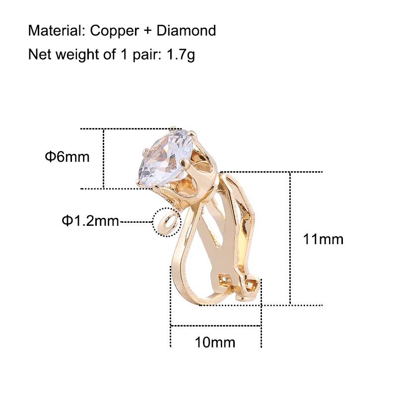 2/10pcs Triangular Ear Clip Female Invisible Painless Diamond Ear Clip No Hole High-end Sense Earring Changer Ear Clip Converter