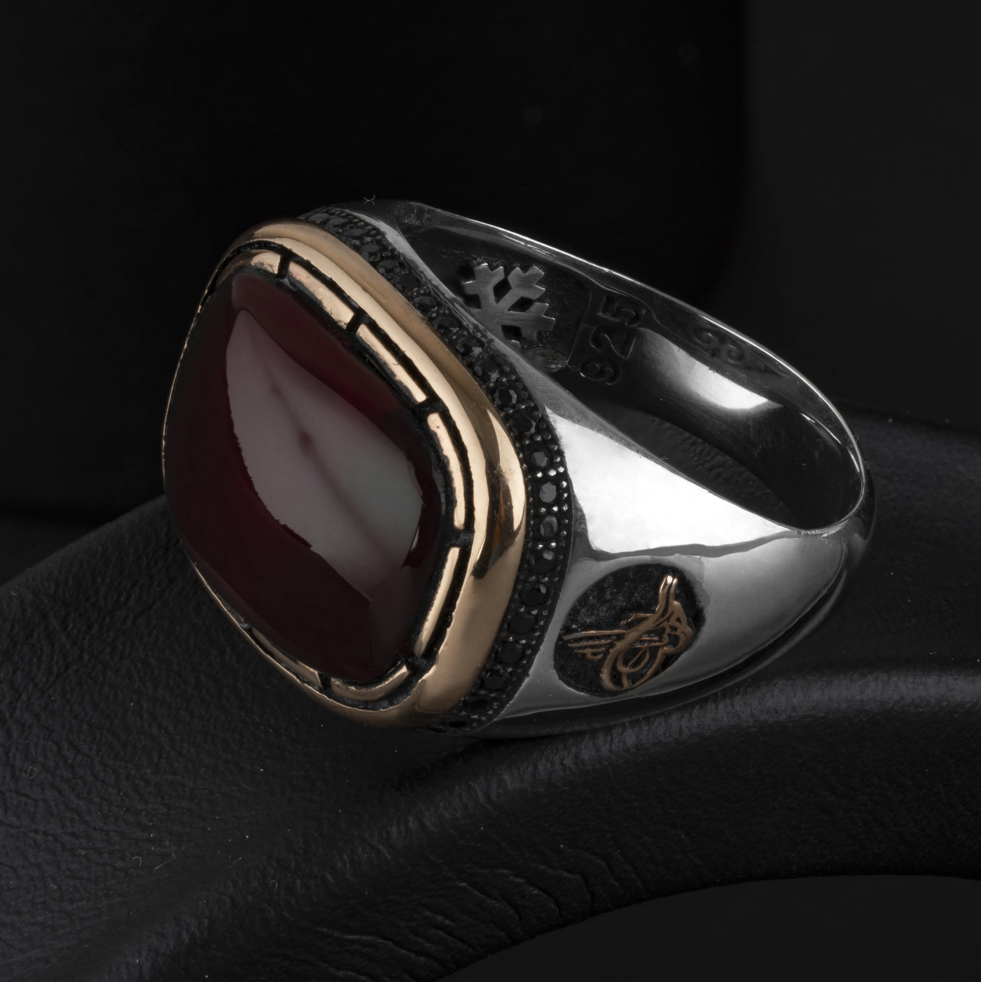 

High-quality 925 Sterling Silver Agate stone ring Jewelry Made in Turkey in a luxurious way for men with gift /rings onyx, pearl