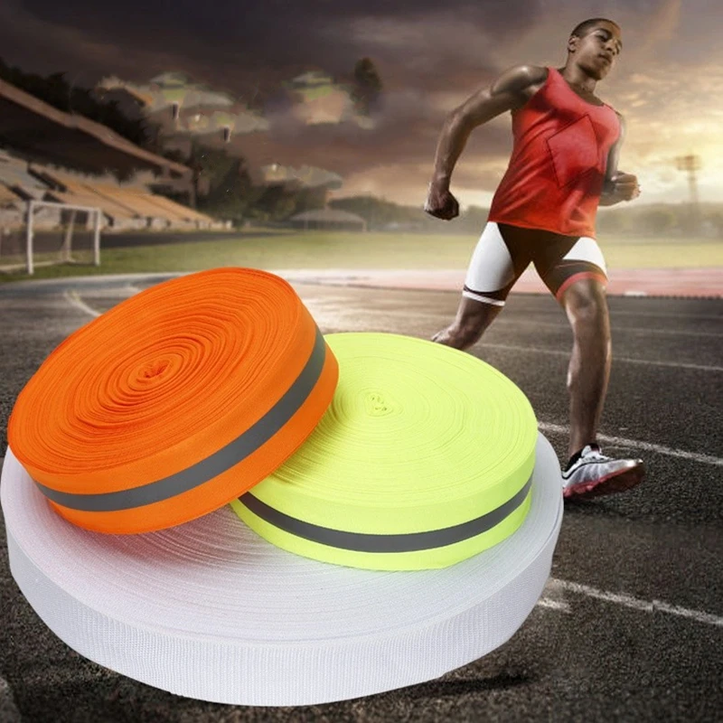 100M Beach Volleyball Football Sideline Track and Field Warning Belt Appliances End Sprint Runway Belt Thickened Reflective