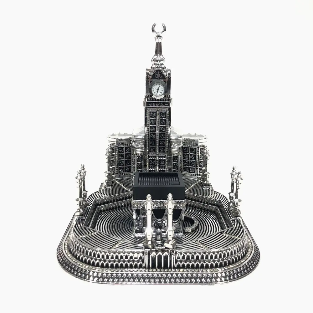 26 Cm Masjid al-Haram Trinket Silver Gold Color Islamic Gift Great Masjid Respected Masjid Kaaba