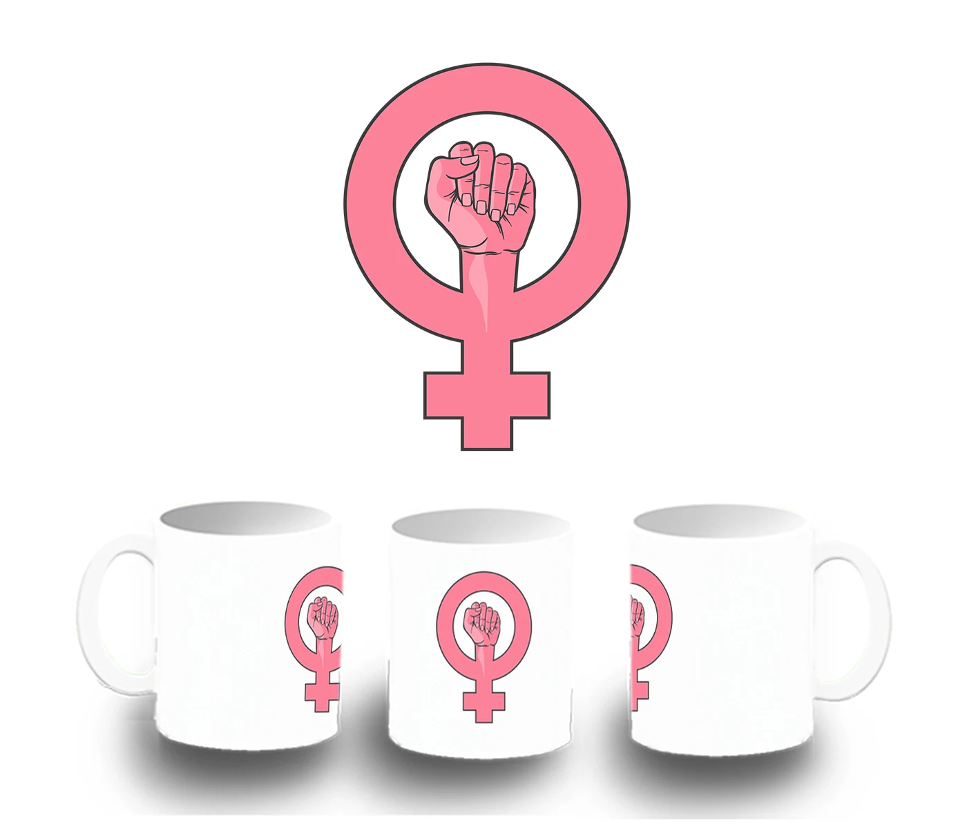 Plastic CUP LOGO FEMINIST MESSAGE plastic mug