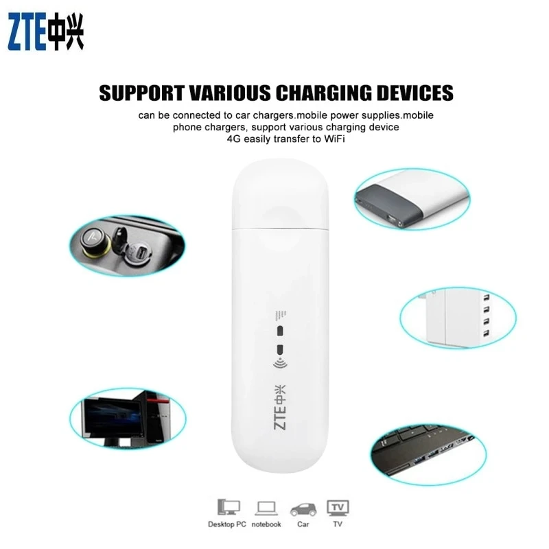 Entsperrt Original Neue 150Mbps ZTE MF79U 4G Modem WiFi Router Dongle Plus 2Pcs Antenne