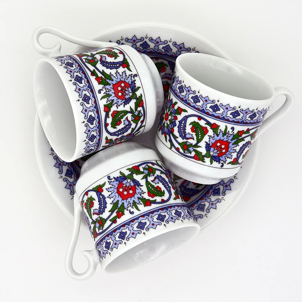 

Classical Turkish Motif Coffee Set - For Home From Porcelain