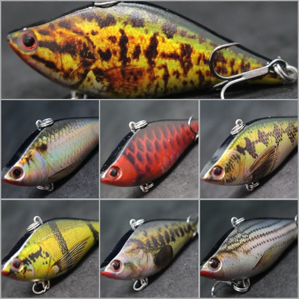 wLure Fishing Lure 13g 6cm Lifelike Painting Long Casting Jigging Fast Retrieving Tight Wiggle Sinking Lipless HL697