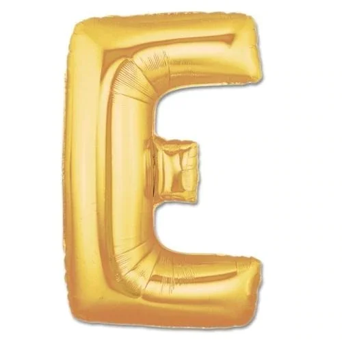 E Letter Foil Balloon Gold Color 40 Inches 431621028