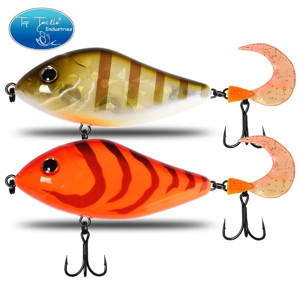 Slow Sinking Jerk Bait Fishing Lure Soft Tail 60mm 80mm 100mm for Pike Pesca Bass New Hot Tackle Musky Qulity Hooks