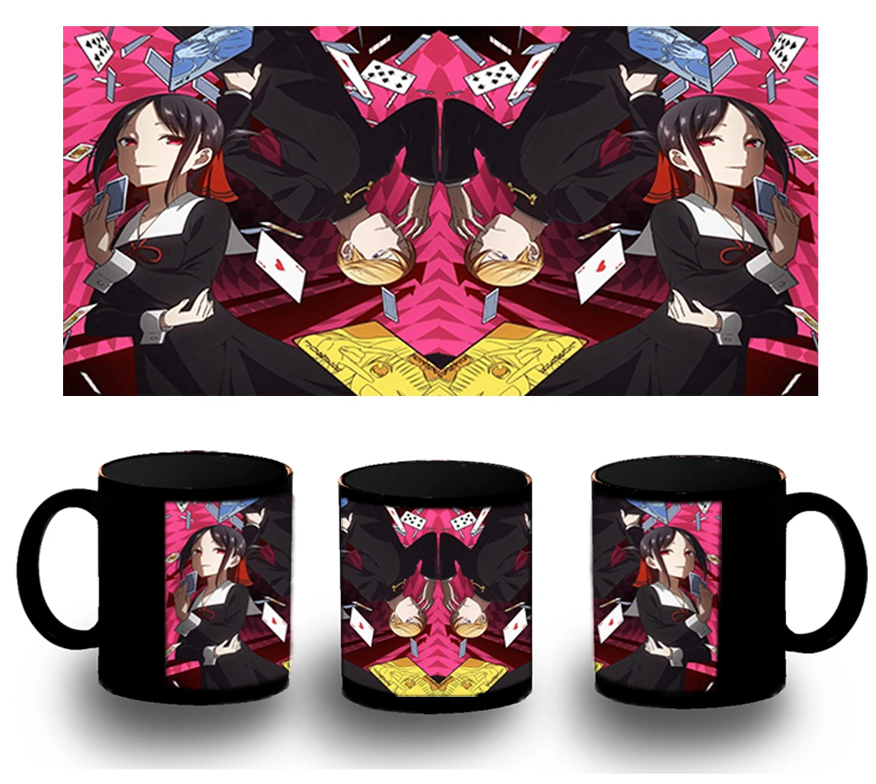 CUP FULLY black KAGUYA SHINOMIYA black mug