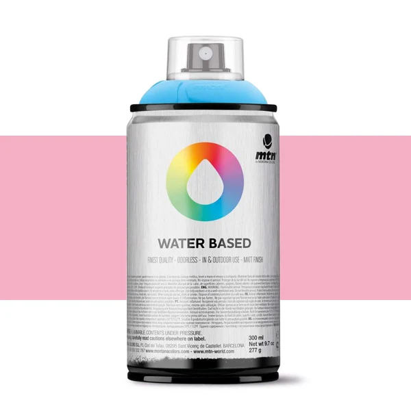 Spray paint brand MTN Water Based Color Quinacridone Rose Light 300 ml Montana low pressure Little Ideal smell interior