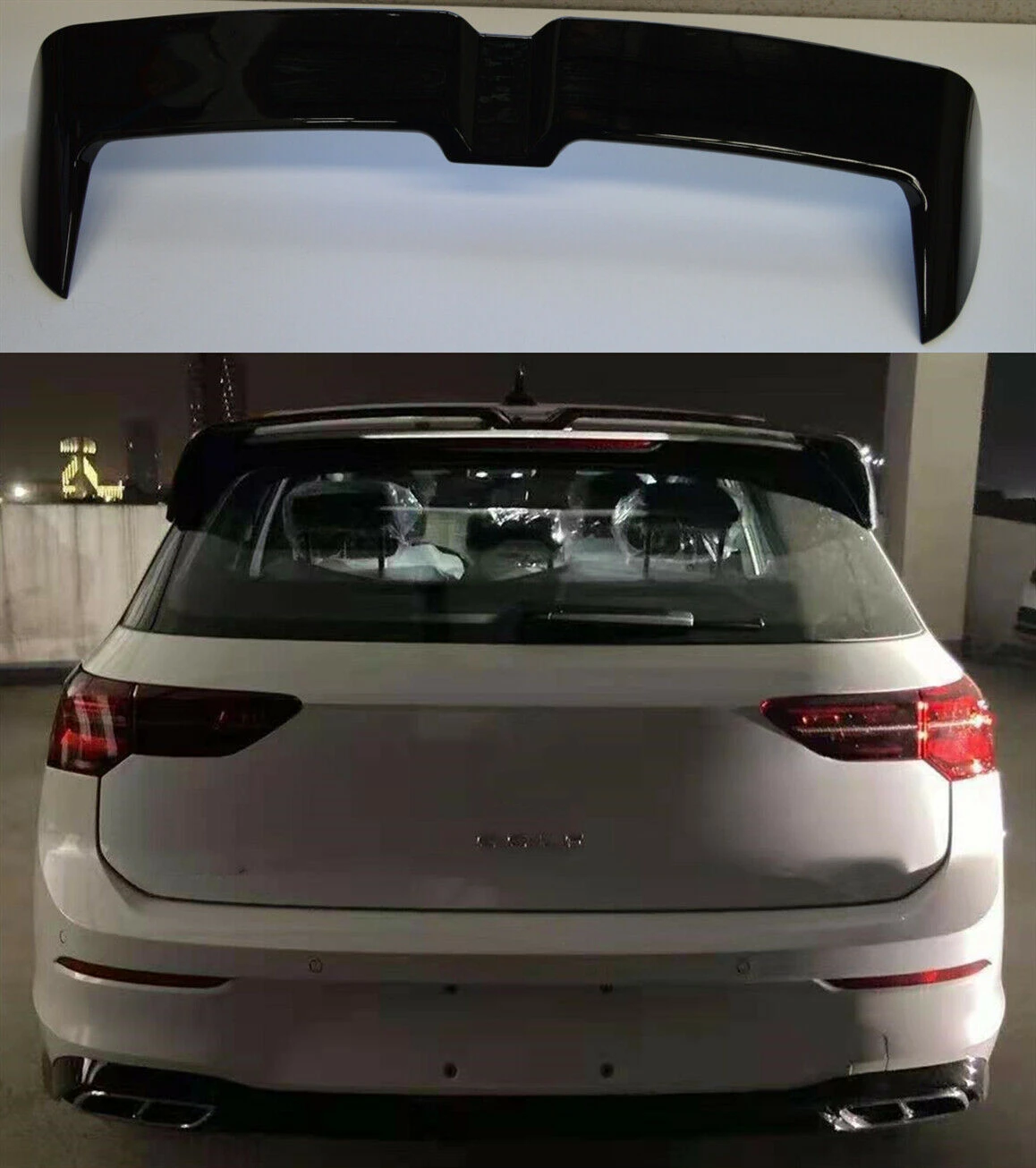 SPOILER VW GOLF 8 GOLF VIII 3 doors 5 doors black glitter SPOILER