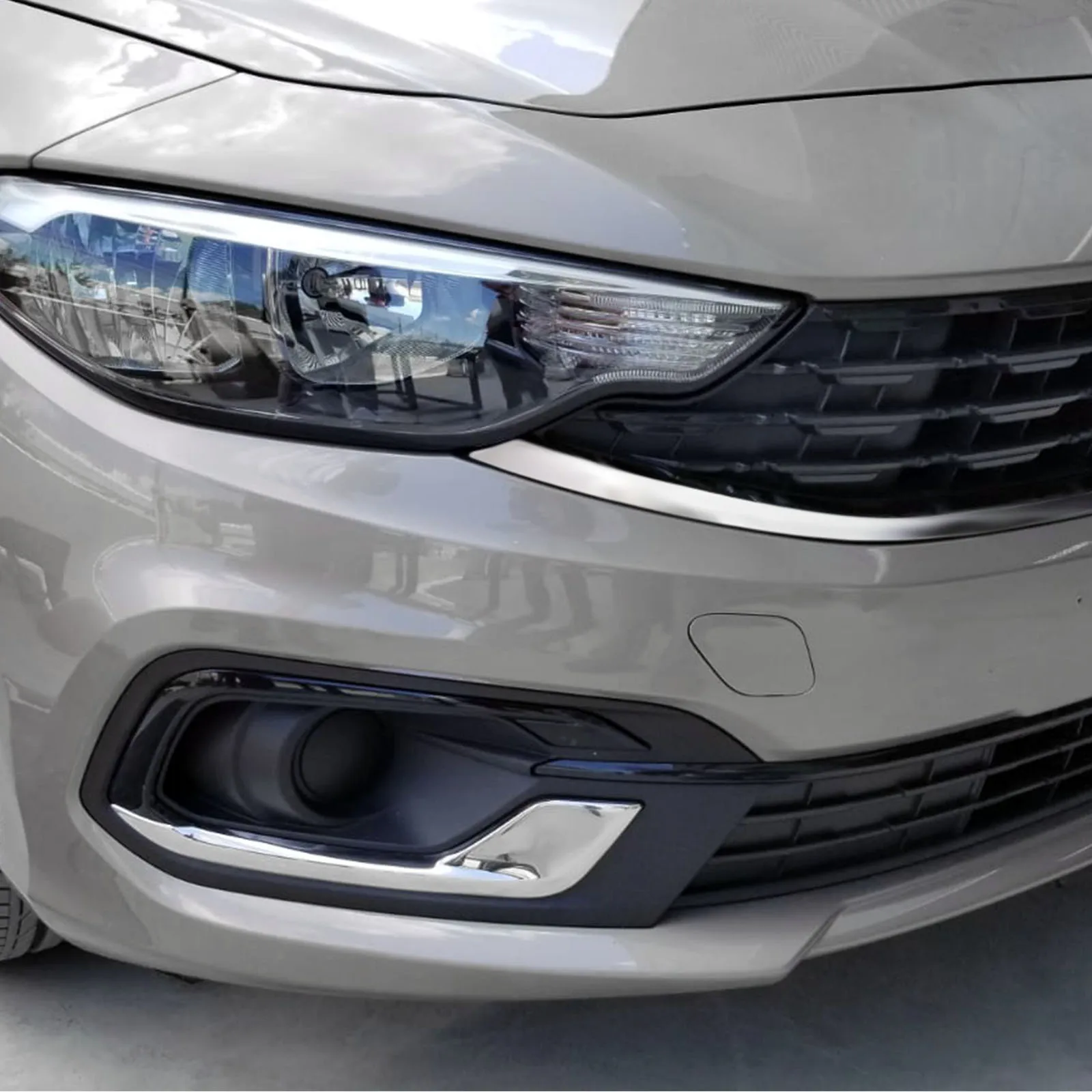 S Dizayn For Fiat Egea Tipo Chrome Front Grill Stainless Steel 1 Pcs Exterior Car Accessories Auto Parts Sticker Styling