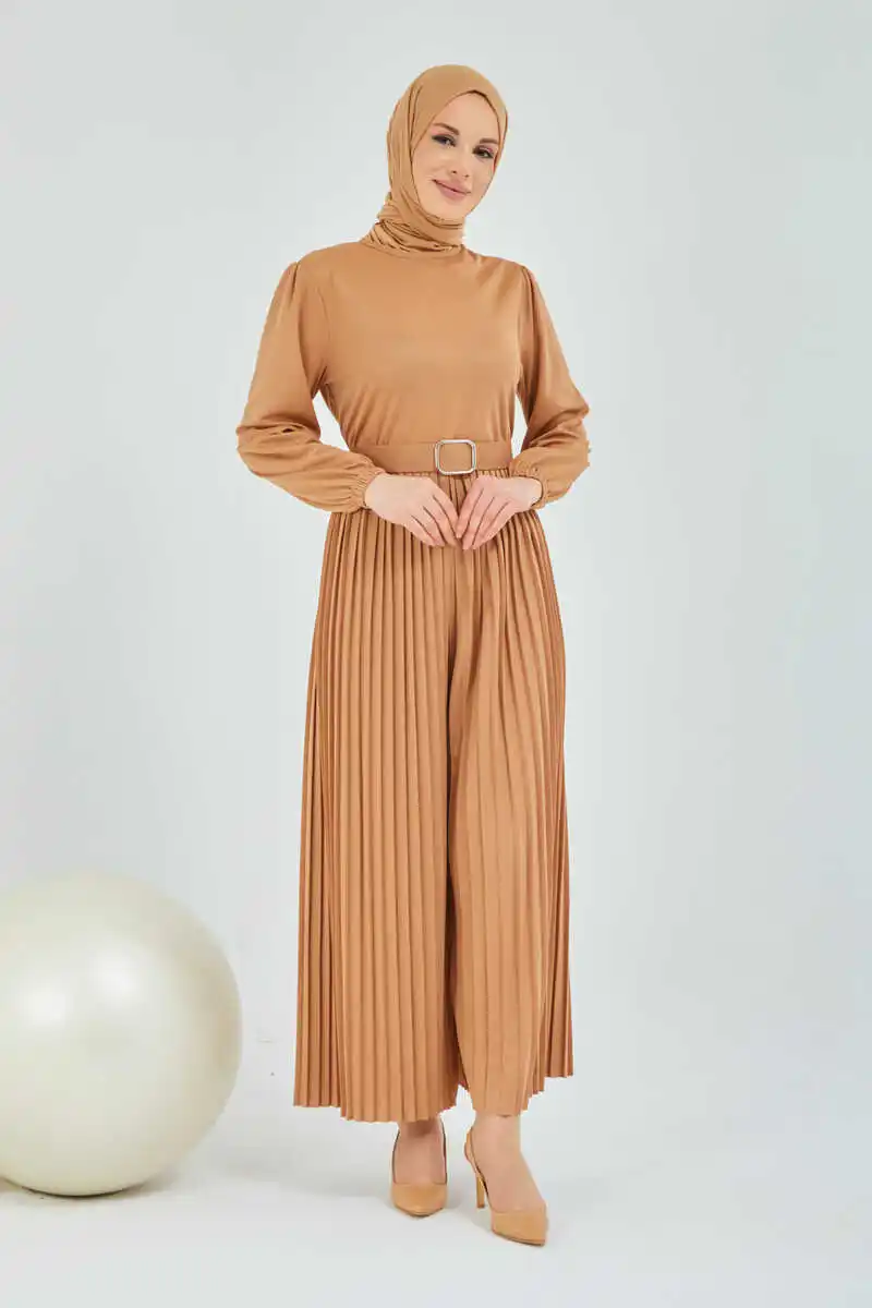 PİLİSELİ JUMPSUIT DRESS Modest Clothing Muslim Women Long Muslim Modest Fashion Turkish Women Clothing Islamic Clothing