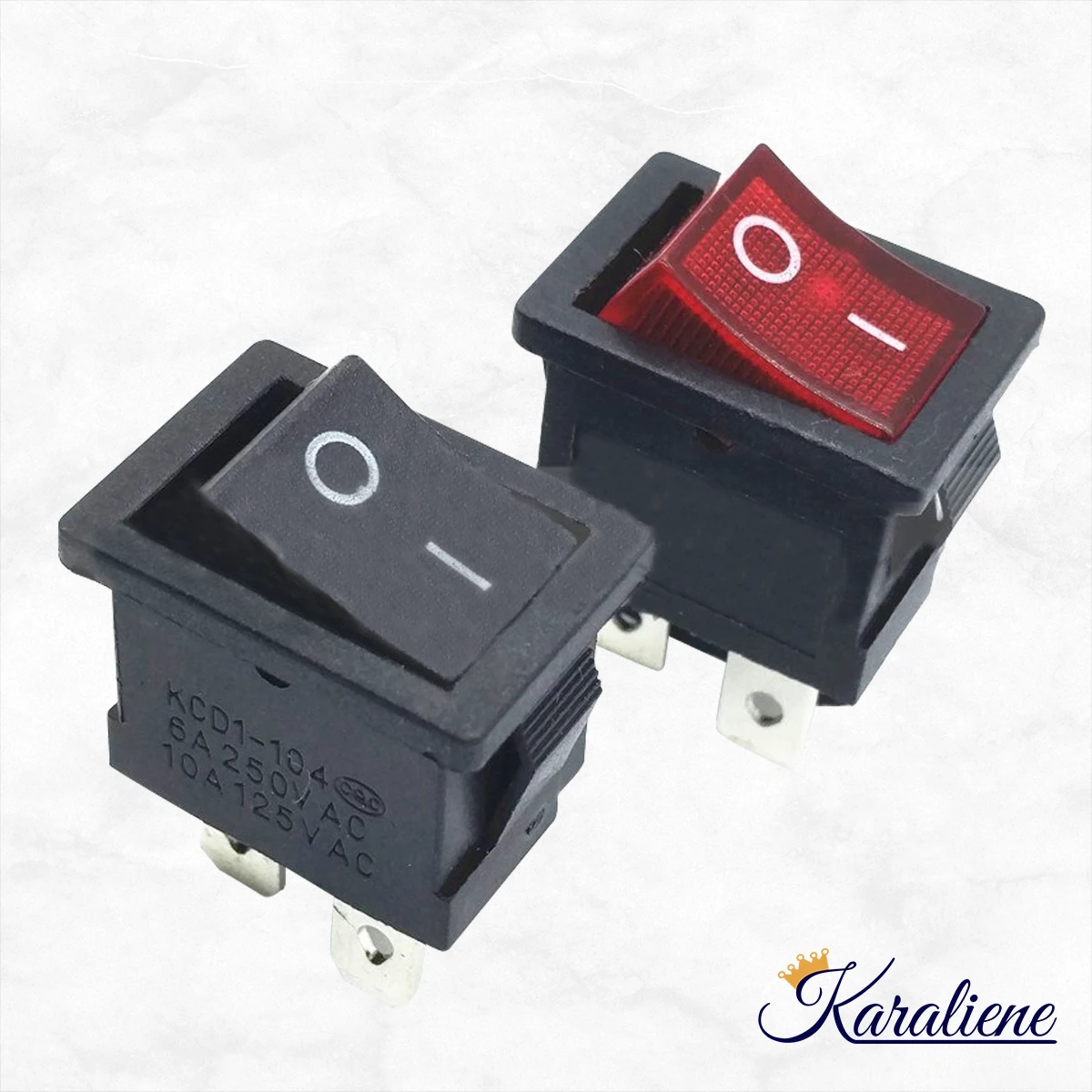 2pcs KCD1-104 ON-OFF Rocker Switch 4 Pins 15*21mm 6A 250VAC/10A 125VAC