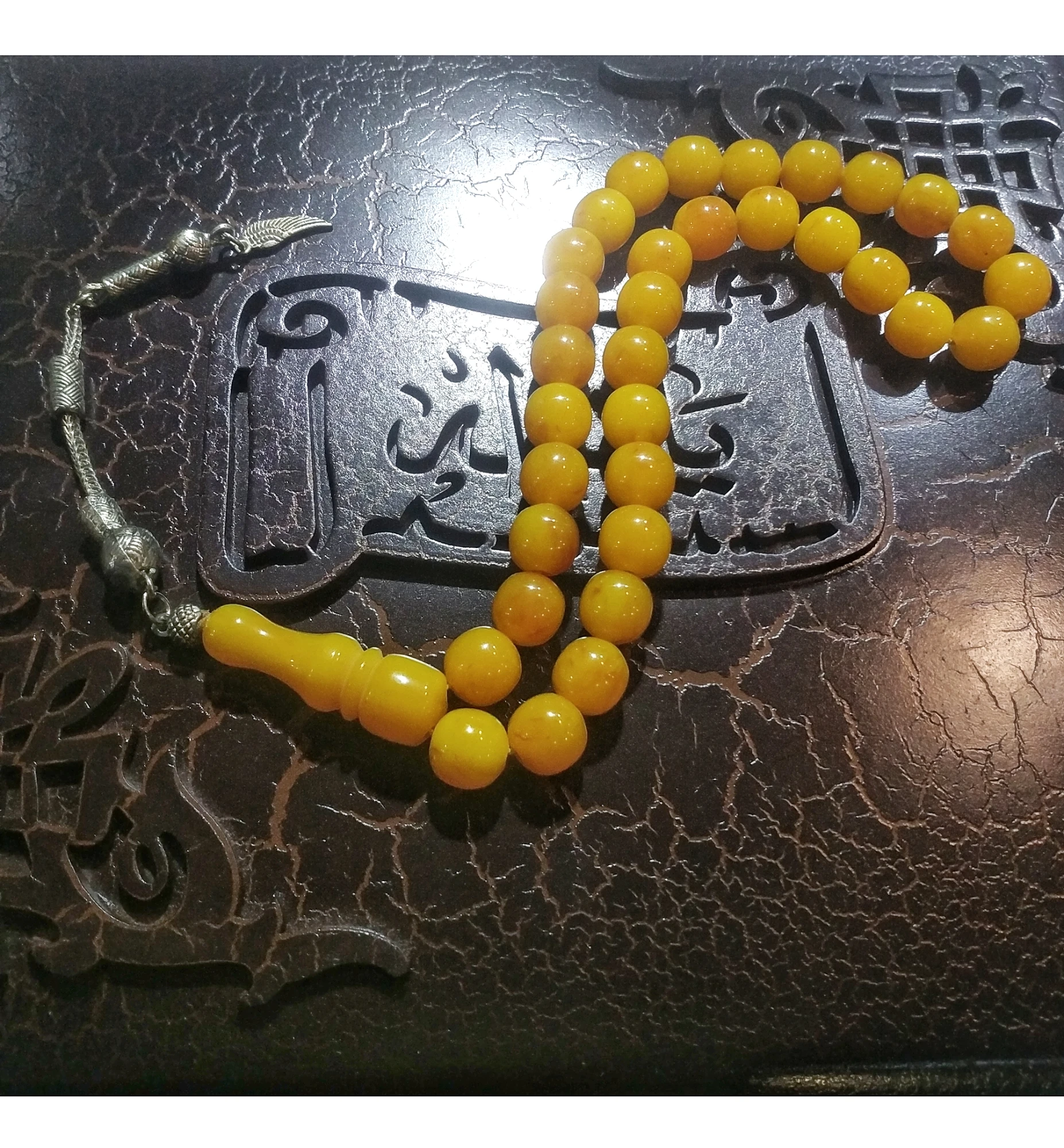 อิสลาม Tasbih มุสลิมลูกปัด33สวดมนต์สำหรับสร้อยข้อมือผู้ชายสำหรับผู้ชายอุปกรณ์เสริม Musbiha แป้ง Amber หิน Handmade ตุรกี03