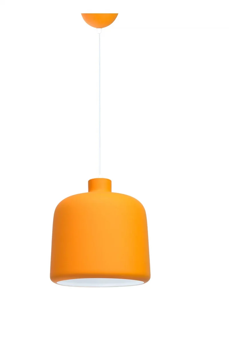 Lámpara Iluminación colgante moderna nordica Rosca E27 30cm dia. Naranja/Blanco