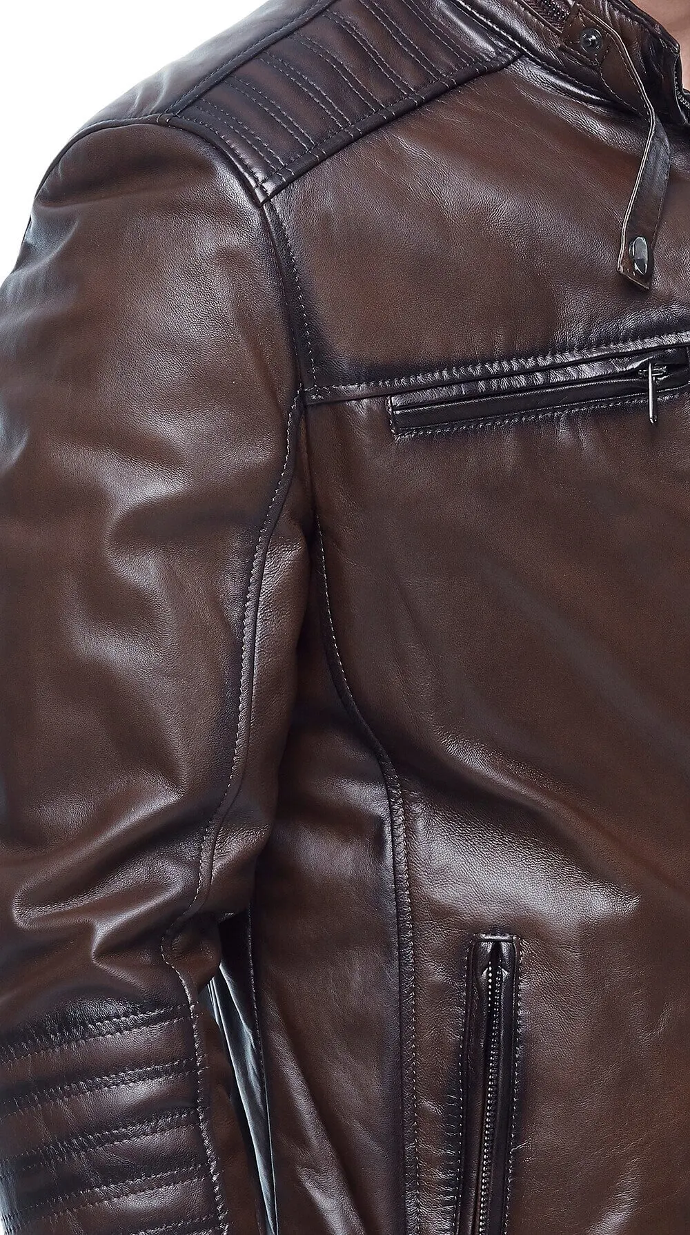 Alvaro Cà Phê Tranh Áo Khoác Orjinal Da Cừu Thu Đông 2022 Biker Slim Size Lớn VintageTürkiye