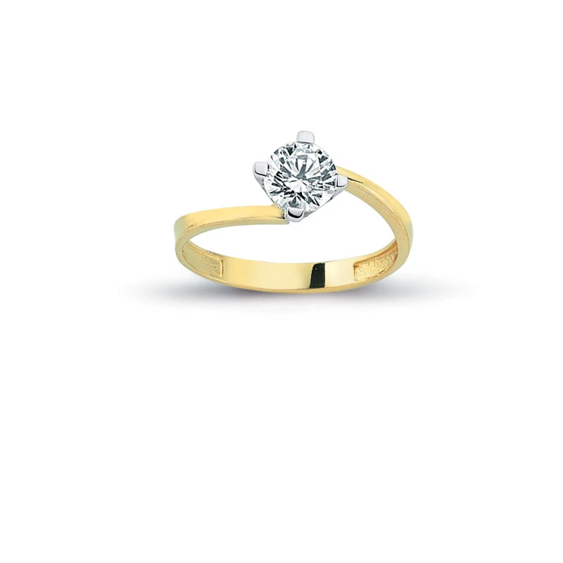 14K Solid Gold Solitaire Art Deco Engagement Wedding Ring