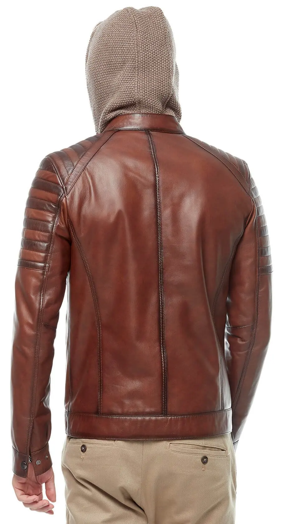 İreko Cà Phê Có Mũ Áo Khoác Da Orjinal Da Cừu Thu Đông 2022 Biker Slim Size Lớn VintageTürkiye