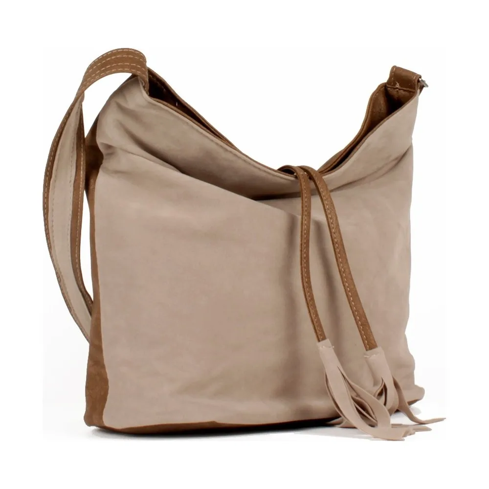 Women's Soft Double Sided Nubuck Look Loose Shoulder Bag high quality
