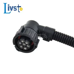 7 Pin Way Tyco Amp Bu-Ste Kpl Circular Din Housings Auto Wire Harness Connector Female 1.5MM Socket Plug 967650-1 965783-1