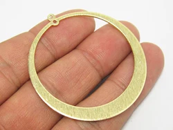 6pcs Brass charms, Textured round earring charms, 48x45mm, Round Circle Charms, Jewelry making - R1125