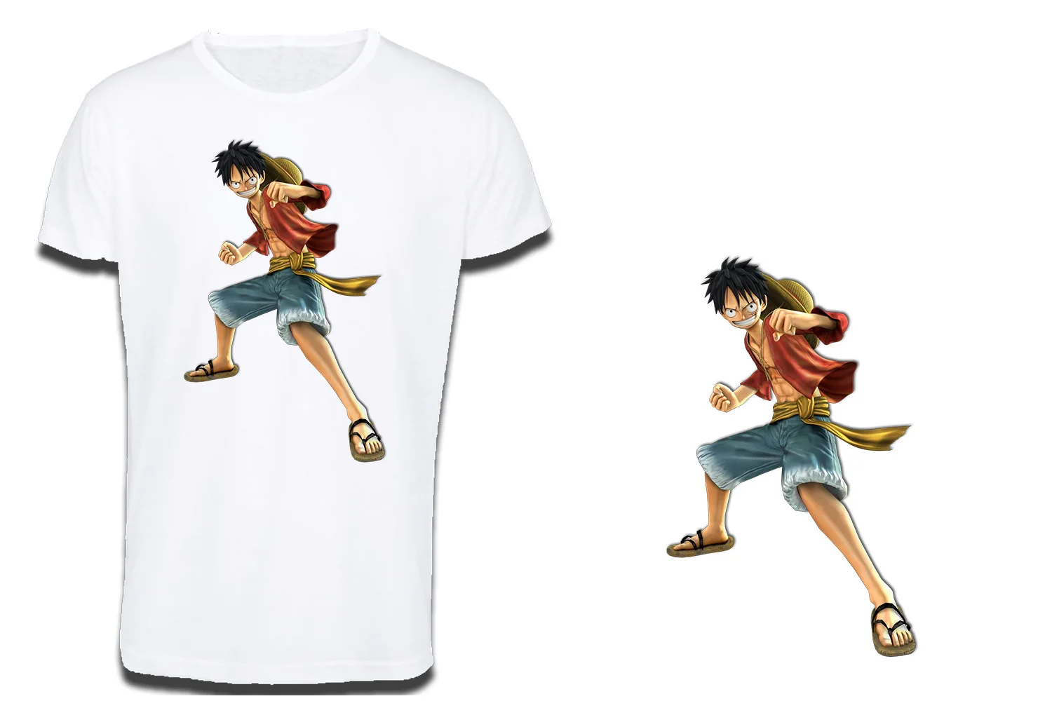 T-SHIRT cotton touch A3 MONKEY D LUFFY PIRATE KING cotton touch T-shirt