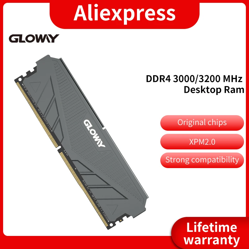 Gloway DDR4 8GB 3200MHZ 8GB 16GB so dimm Desktop  memoria ram ddr4 with Heatsink Games with High Performance