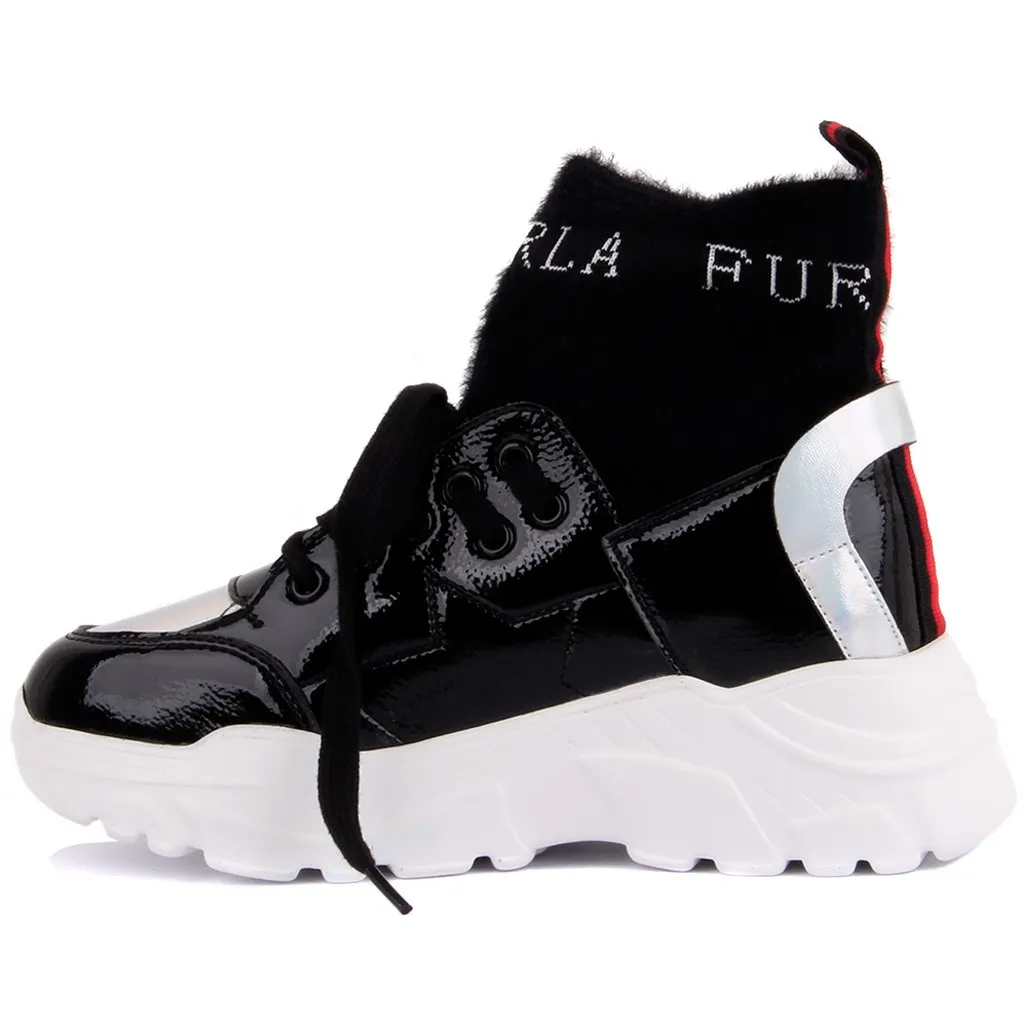 Botas femininas de renda preta guja