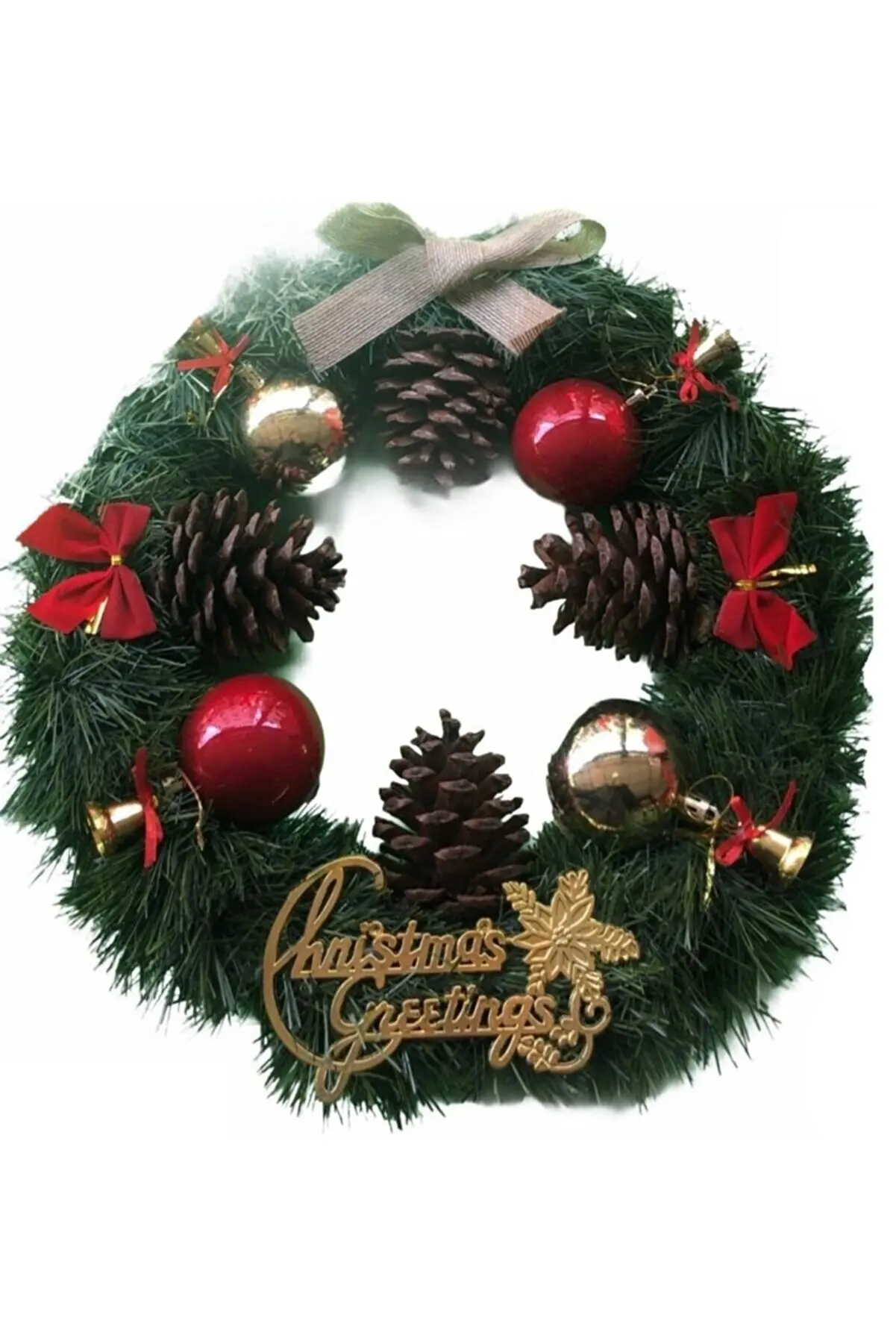 

2022 Hot Sale Christmas Wreath Artificial Hanging Ornaments Front Door Wall Decorations Christmas Tree Wreath Decoration Home