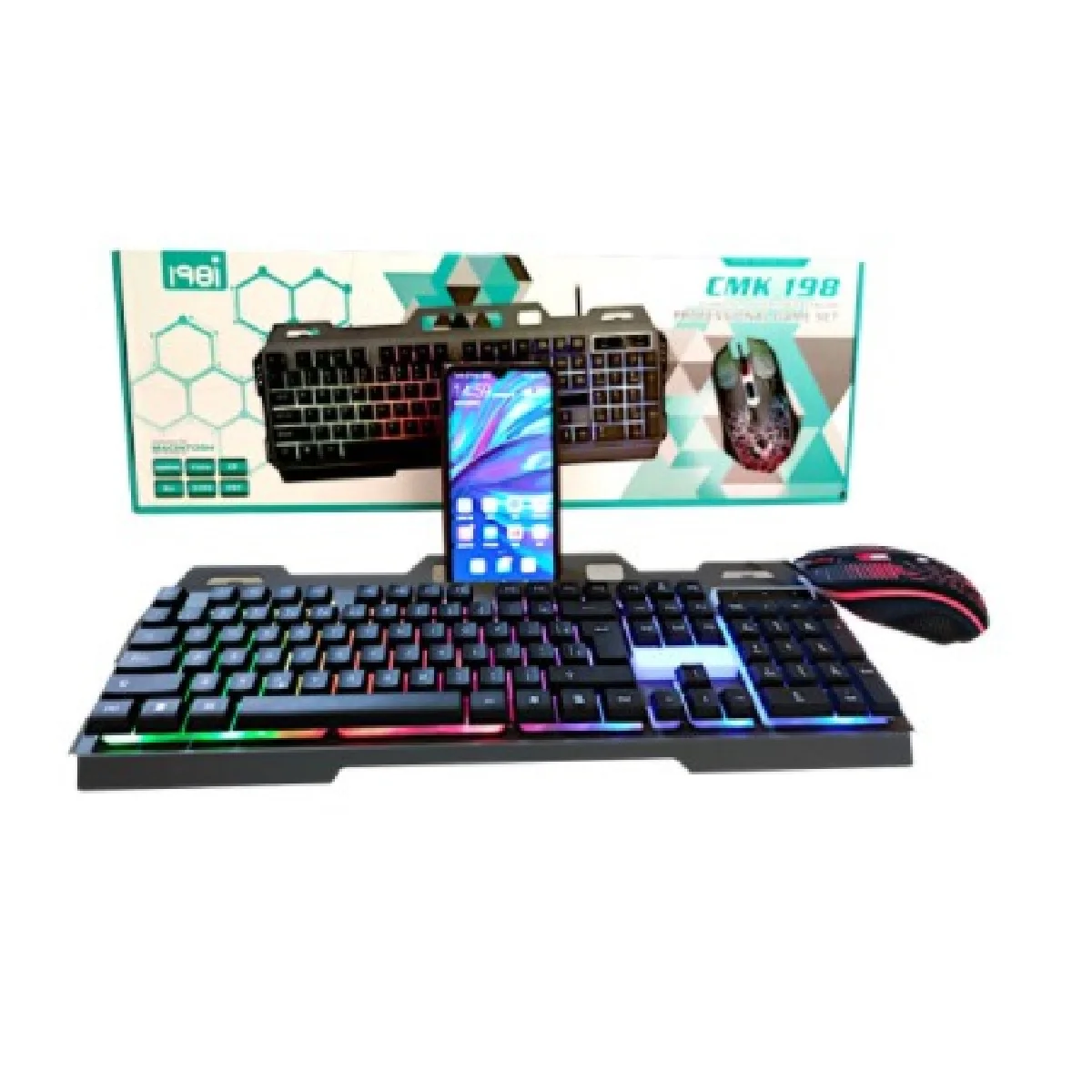 Picture 3: Professional Colorful LED USB Keyboard and Mouse Gamer Kit 2.0 PC Backlit 3 Colors Wired