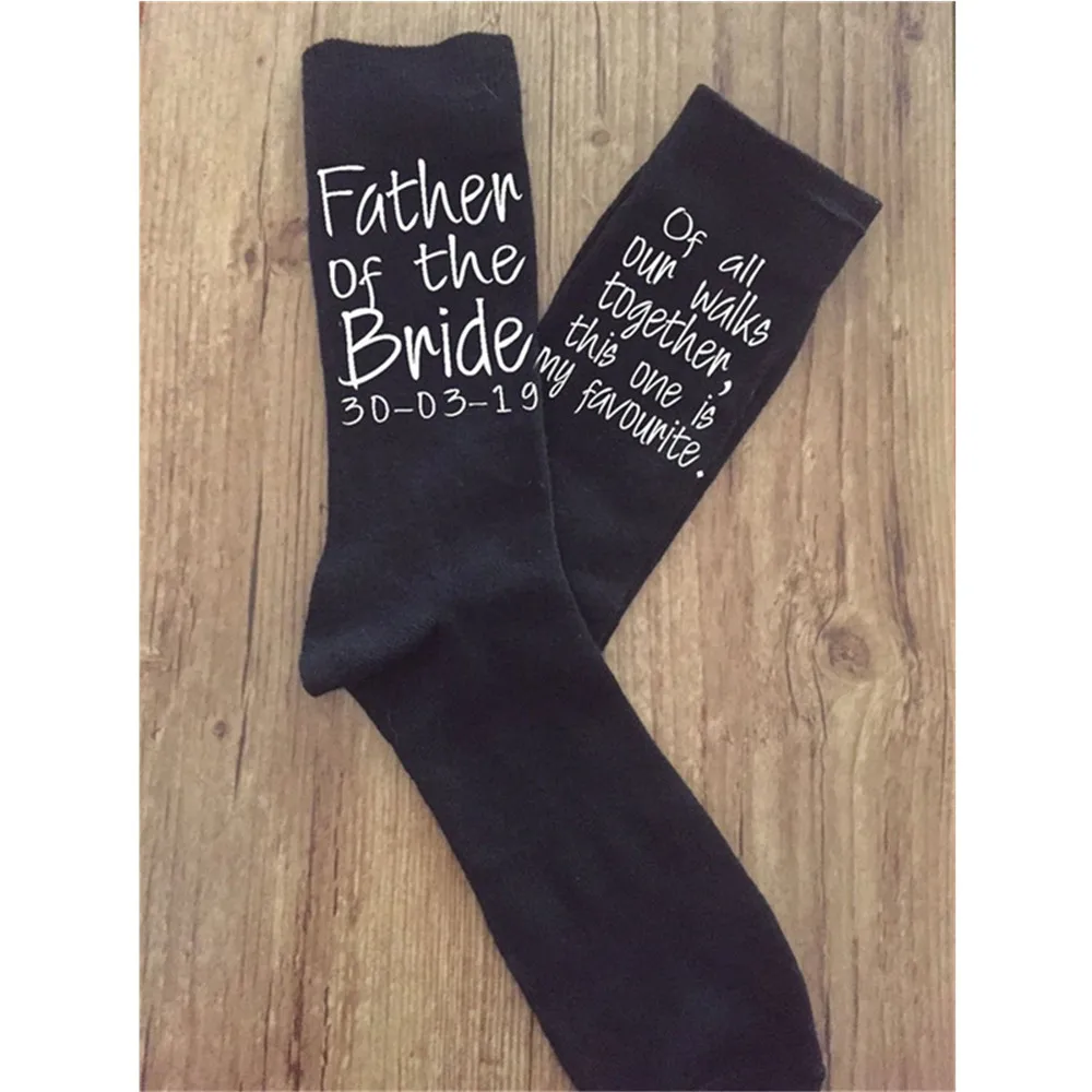 

groom father of bride socks personalised Best man groomsman socks valentines fathers day gift page boy present wedding proposal