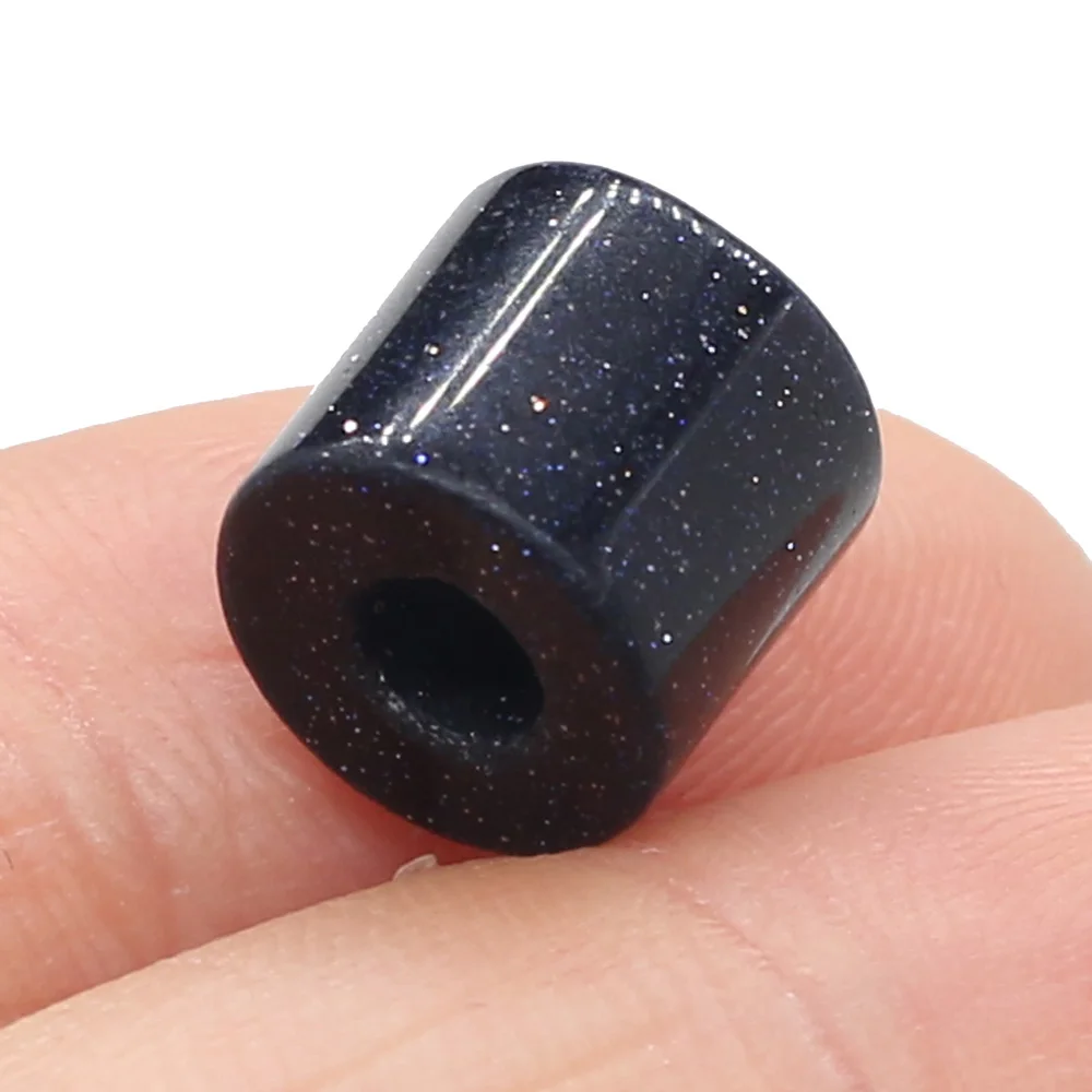 10 teile/los Naturstein Perlen Zylindrische Große Loch Achate Perlen für Die Herstellung DIY Schmuck Anhänger Halskette Loch 4mm Größe 9x9,5mm