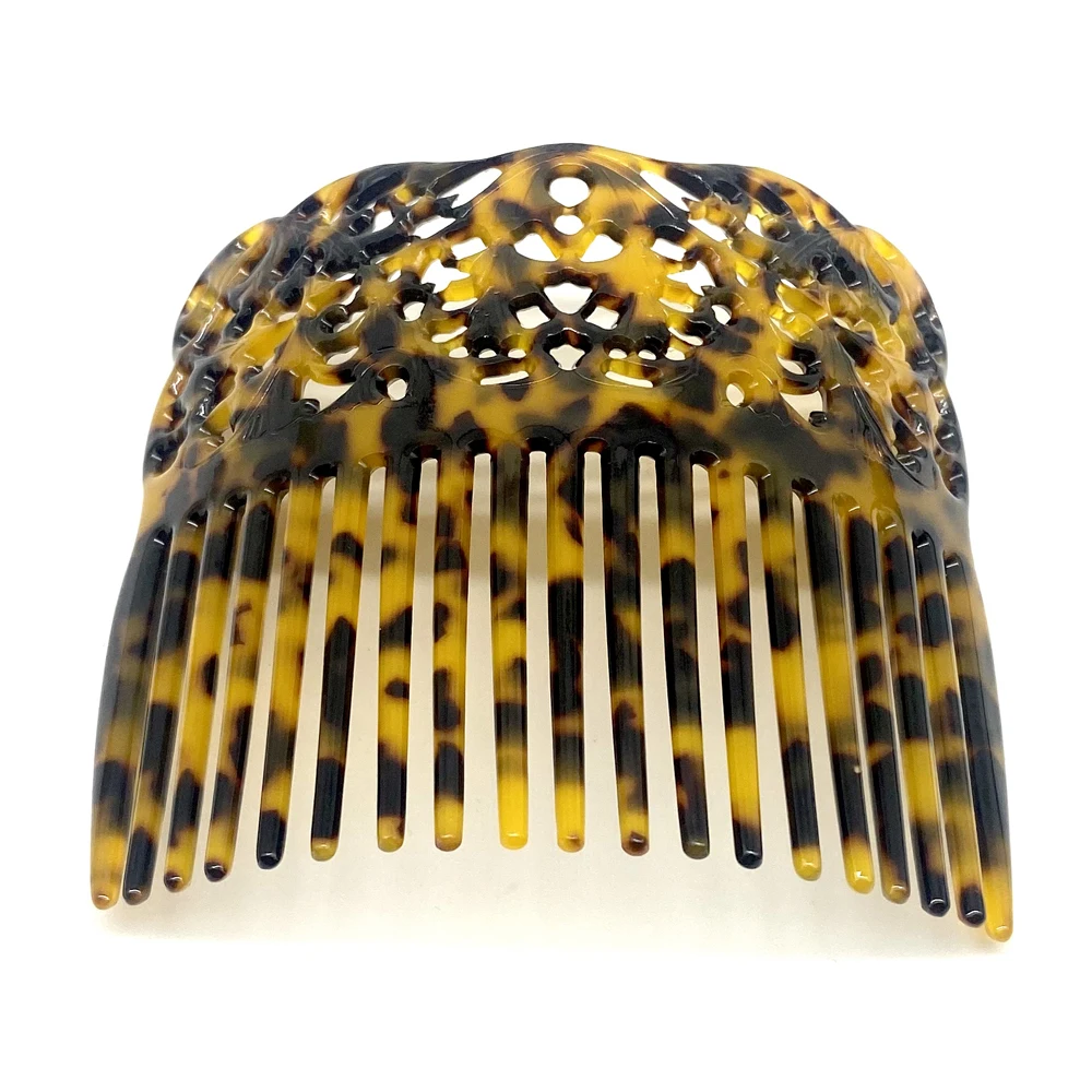 2022 New Crown Carved Design Hair Combs Acrylic Shell Material Polynesian Styles With 7 Hot Colors