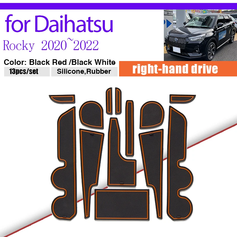 

Door Groove Dust-proof Pad for Daihatsu Rocky Toyota Raize Perodua Ativa A200 2020~2022 Rubber Mat Cup Storage Gate Slot Sticker