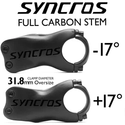 Syncros-eje de carbono ultraligero para bicicleta de montaña, ángulo de 6/17 grados, 60/70/80/90/110/110/120mm, modelo SL, accesorios para bicicleta de carretera