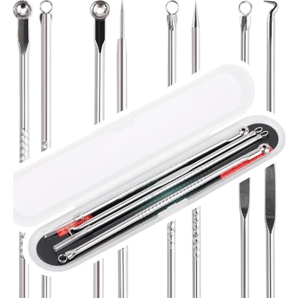 4 Pieces Boxed Stainless Steel Pimple Acne Blackhead Removal Comedone Tool Sanitary Boxed Remover Acne Comedone Tool