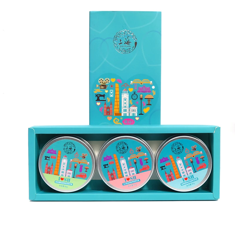 Shanghai Vanishing Cream Gift Set I love Shanghai Commemorative Edition Green Box Set Pack Effective Multiple Aroma Options