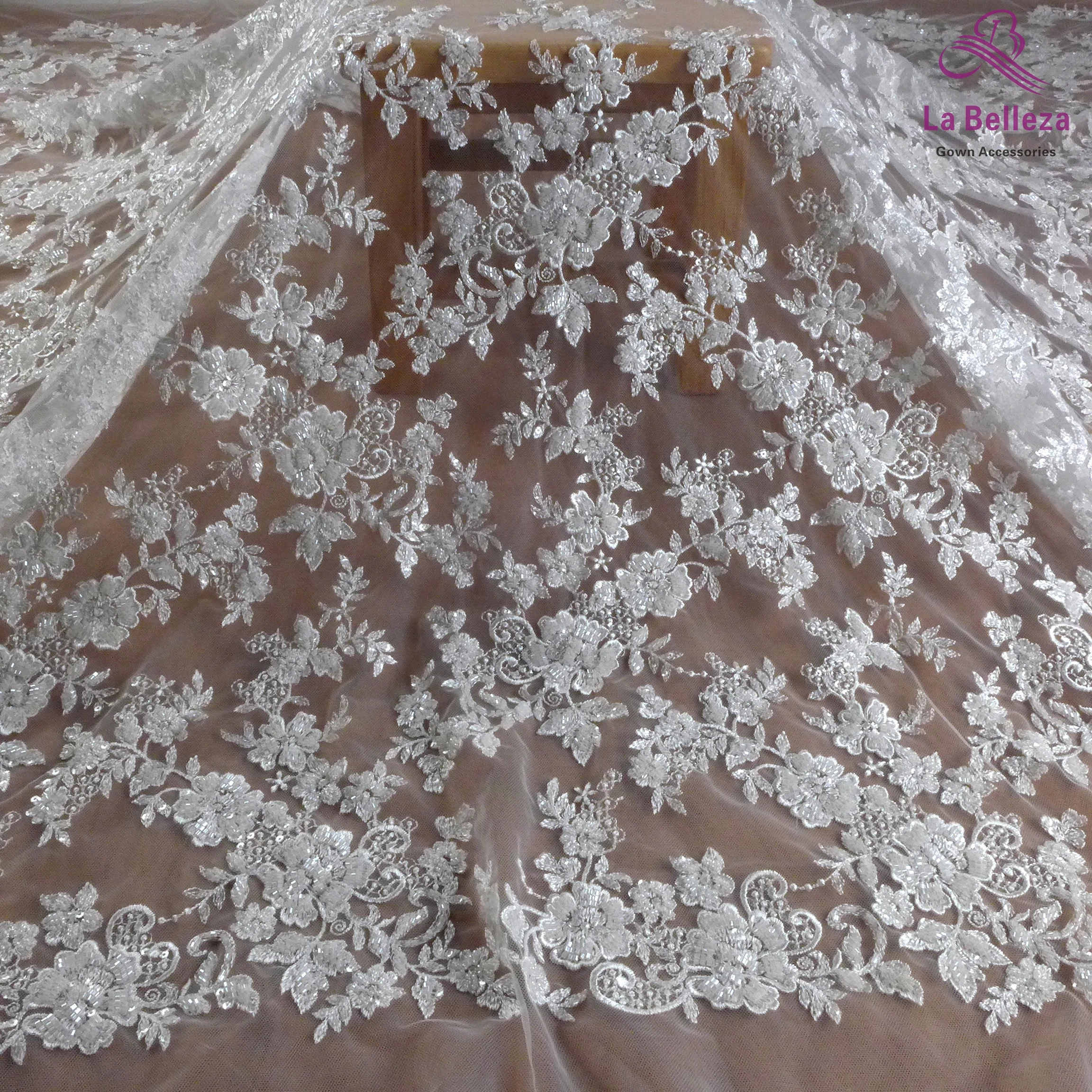 chinese dress ladies Symmetric Abstract Pattern Lace Fabric