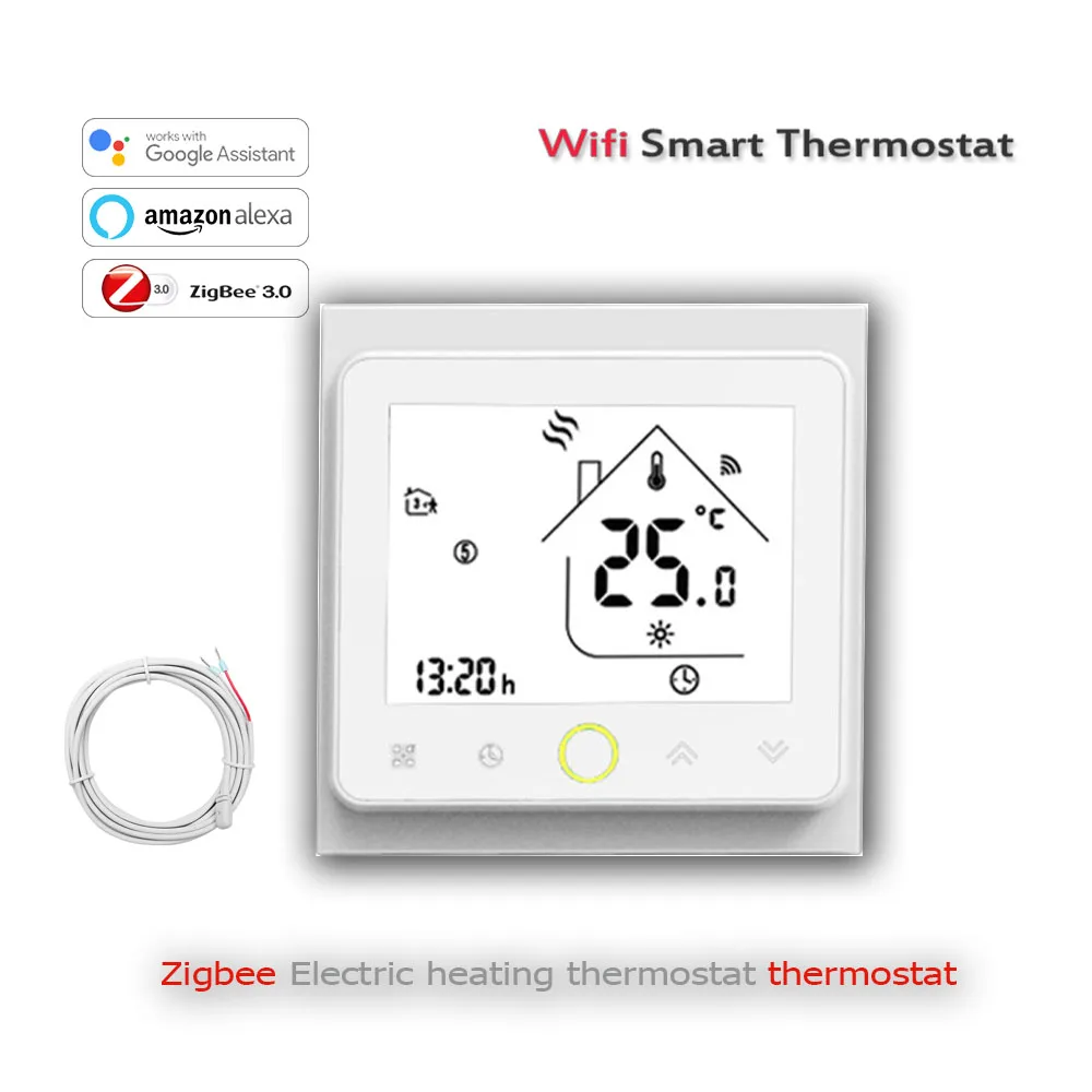 Термостат для теплого пола Zigbee 3,0, 16 А, Wi-Fi