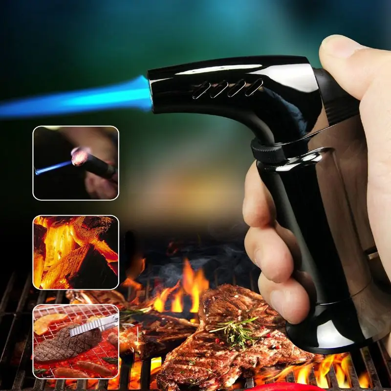 

Portable Welding Torch Igniter Outdoor BBQ Moxibustion Kitchen Lighter Large Capacity Butane Gas Lighter Cigarette Cigar Lighter