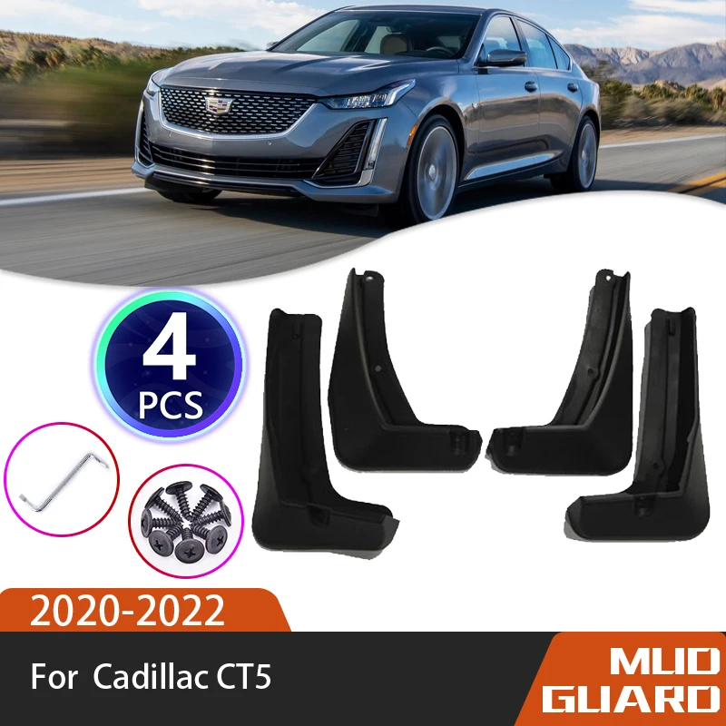 

4 Piece Set Of Car Fender For Cadillac CT5 2020 2021 2022 Mudguard Mudflaps Splash Fender Automobile Trim Panel Car Accessories