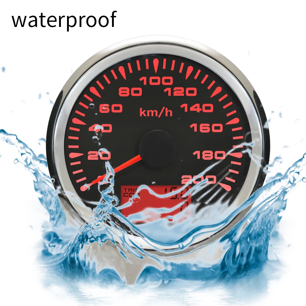 ELING GPS Speedometer 120km/h 200km/h Odometer Mileage with 8 Colors Backlight 85mm for Car Truck Motor Auto Shows TRIP/COG ODO